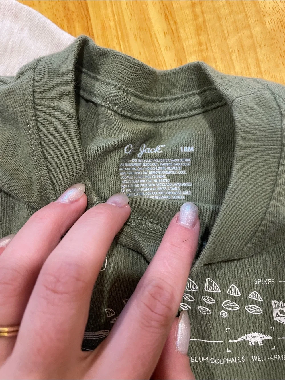 The Children's Place Olive Green & Navy Casual Outfit with Plaid Shirt